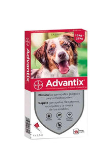  Bayer advantix pipeta 10 a 25 kg 2,5 ml - antiparasitario - perro