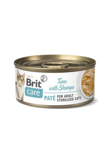  Brit care lata cat sterilized tuna pate with shrimps 70 g - alimento húmedo