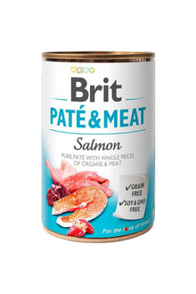  Brit care lata pate & meat salmon 400 g - alimiento húmedo