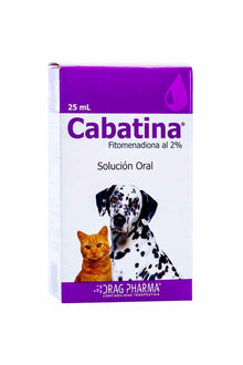  Drag pharma cabatina suspensión oral - medicamento - gato y perro 25 ml