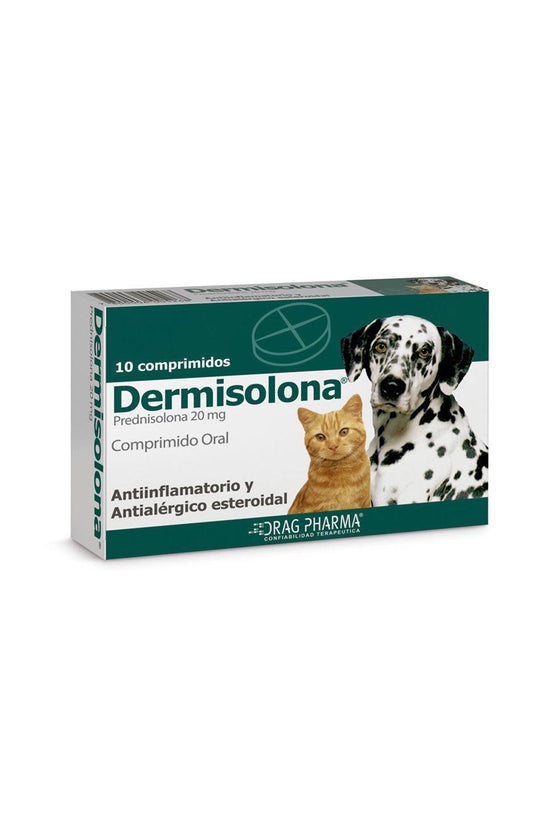 Drag Pharma - Dermisolona 20mg - 10 comprimidos - Perro y Gato