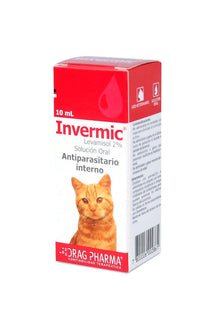  Drag pharma invermic gotas 10 ml - antiparasitario - gato