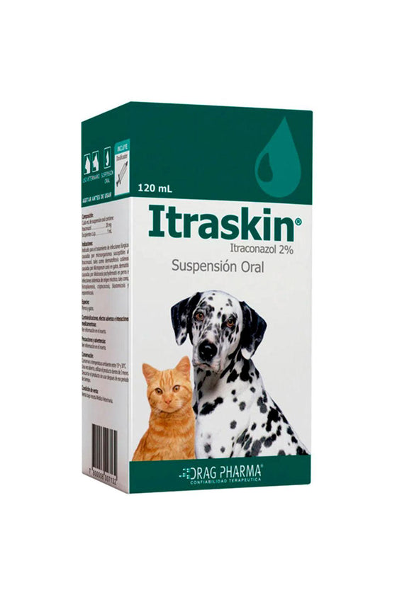 Drag pharma itraskin suspensión 120 ml - medicamento - gato y perro