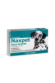  Drag pharma naxpet raza grande - 30 mg x 10 comp - medicamento - perro