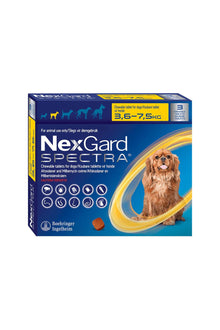  Boehringer  nexgard spectra 3,6 - 7,5 kg x 1 tableta - antiparasitario - perro