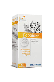  Drag pharma papainpet x 30 comp - medicamento - gato y perro