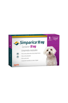  Zoetis simparica 10 mg 2,6 - 5 kg x 1 comp - antiparasitario - perro