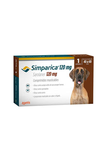  Zoetis simparica 120 mg 40,1 - 60 kg x 1 comp - antiparasitario - perro