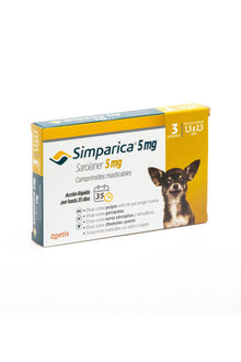  Zoetis simparica 5 mg 1,2 a 2,5 kg x 3 comp - antiparasitario - perro