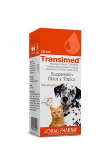  Drag pharma transimed suspensión ótica y tópica 15 ml - medicamento - gato y perro