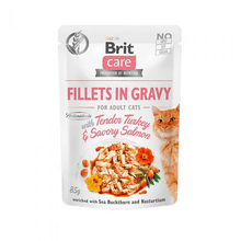  Brit care cat fillets in gravy and savory salmon 85 g - alimento húmedo